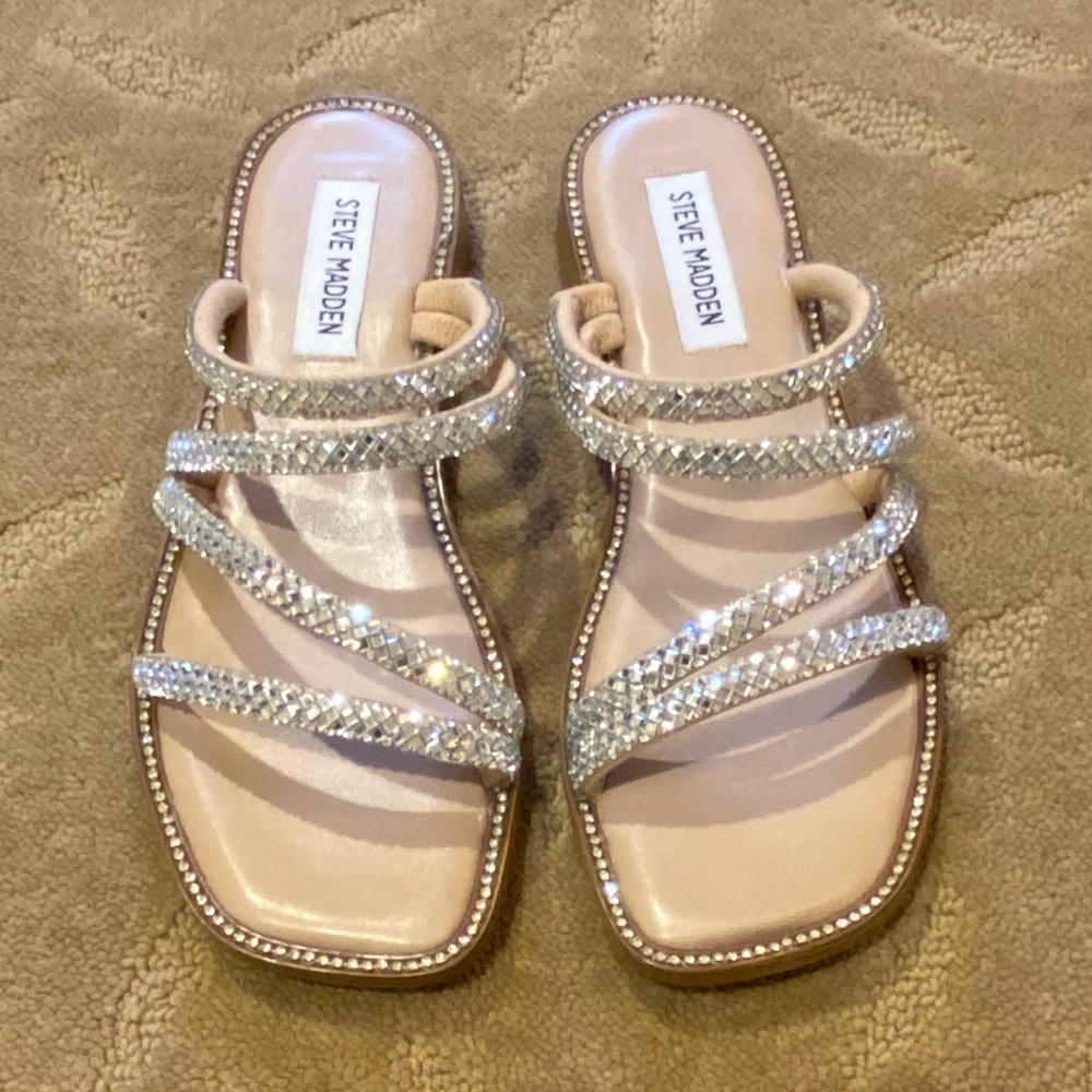 Steve Madden Starie Rhinestone Sandals - Picture 4 of 7